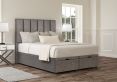 Empire Heritage Steel Upholstered Compact Double Headboard and End Lift Ottoman Base