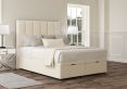 Empire Teddy Cream Upholstered Compact Double Headboard and End Lift Ottoman Base