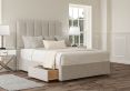 Empire Arlington Ice Upholstered Double Headboard and 2 Drawer Base