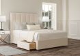 Empire Carina Parchment Upholstered Compact Double Headboard and 2 Drawer Base