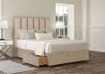 Empire Heritage Mink Upholstered Double Headboard and 2 Drawer Base
