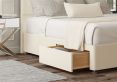 Empire Teddy Cream Upholstered Compact Double Headboard and 2 Drawer Base