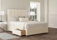 Empire Teddy Cream Upholstered Compact Double Headboard and 2 Drawer Base