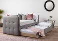 Esprit Fossil Grey Upholstered Single Day Bed Frame Only
