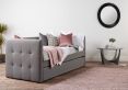 Esprit Fossil Grey Upholstered Single Day Bed Frame Only