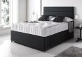 Essentials 1000 Upholstered Divan Bed Base and Mattress - Single Base and Mattress Only - Glitz Silver - Non Storage