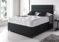 Essentials 1000 Upholstered Divan Bed Base and Mattress - Single Base and Mattress Only - Linoso Slate - Non Storage