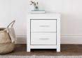 Essentials 2 Drw White Bedside