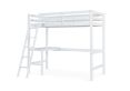 Essentials White Wooden Single High Sleeper Bed Frame