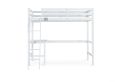 Essentials White Wooden Single High Sleeper Bed Frame