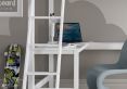Essentials White Wooden Single High Sleeper Bed Frame