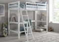 Essentials White Wooden Single High Sleeper Bed Frame