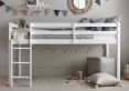 Essentials White Wooden Single Mid Sleeper Bed Frame