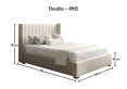 Essentials Winged Off White Ottoman Double Bed Frame