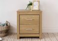 Essentials 2 Drw Oak Bedside