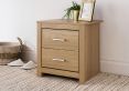 Essentials 2 Drw Oak Bedside