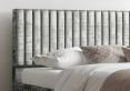 Naples Ottoman Distressed Velvet Platinum Single Bed Frame Only