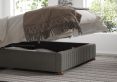 Naples Ottoman Eire Linen Grey  Single Bed Frame Only