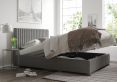 Naples Ottoman Eire Linen Grey Double Bed Frame Only