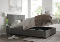 Naples Ottoman Eire Linen Grey  Single Bed Frame Only