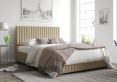 Naples Ottoman Eire Linen Off White Single Bed Frame Only