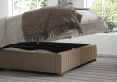 Naples Ottoman Eire Linen Natural Compact Double Bed Frame Only