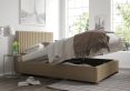 Naples Ottoman Eire Linen Natural Compact Double Bed Frame Only