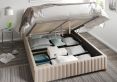 Naples Ottoman Eire Linen Off White Single Bed Frame Only