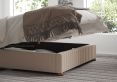 Naples Ottoman Eire Linen Off White Single Bed Frame Only
