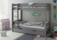 Estella Grey Bunk Bed With Drawers