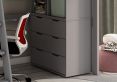 Estella Grey High Sleeper Bed Frame With Chest, Cube & Corner Desk