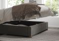 Naples Ottoman Granite Kimiyo Linen Single Bed Frame Only