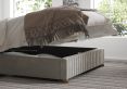 Naples Ottoman Silver Kimiyo Linen Single Bed Frame Only