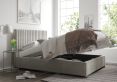 Naples Ottoman Silver Kimiyo Linen Single Bed Frame Only