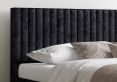 Naples Ottoman Ebony Mirazzi Velvet Single Bed Frame Only