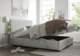Naples Ottoman Silver Mirazzi Velvet Single Bed Frame Only