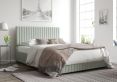 Naples Ottoman Pastel Cotton Eau De Nil Single Bed Frame Only