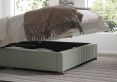 Naples Ottoman Pastel Cotton Eau De Nil Single Bed Frame Only