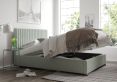 Naples Ottoman Pastel Cotton Eau De Nil Single Bed Frame Only