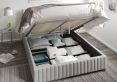 Naples Ottoman Pastel Cotton Storm Single Bed Frame Only