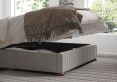 Naples Ottoman Pastel Cotton Storm Single Bed Frame Only