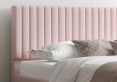 Naples Ottoman Pastel Cotton Tea Rose Compact Double Bed Frame Only