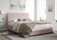 Naples Ottoman Pastel Cotton Tea Rose Compact Double Bed Frame Only