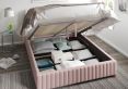 Naples Ottoman Pastel Cotton Tea Rose Single Bed Frame Only
