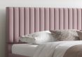 Naples Ottoman Plush Velvet Blush King Size Bed Frame Only