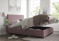 Naples Ottoman Plush Velvet Blush Single Bed Frame Only
