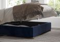 Naples Ottoman Plush Velvet Navy King Size Bed Frame Only