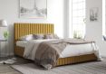 Naples Ottoman Plush Velvet Ochre Single Bed Frame Only