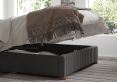 Naples Ottoman Plush Velvet Steel Single Bed Frame Only