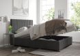 Naples Ottoman Plush Velvet Steel Single Bed Frame Only